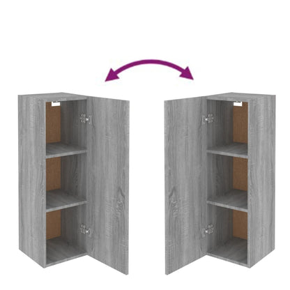 Tv-meubel 30,5x30x90 cm bewerkt hout grijs sonoma eikenkleurig 1 30.5 x 30 x 90 cm Grijs sonoma