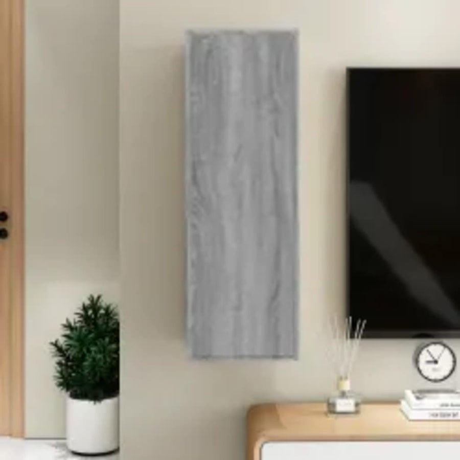 Tv-meubel 30,5x30x90 cm bewerkt hout grijs sonoma eikenkleurig 1 30.5 x 30 x 90 cm Grijs sonoma