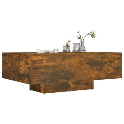 Salontafel 85x55x31 cm bewerkt hout gerookt eikenkleurig 85 x 55 x 31 cm Gerookt eiken