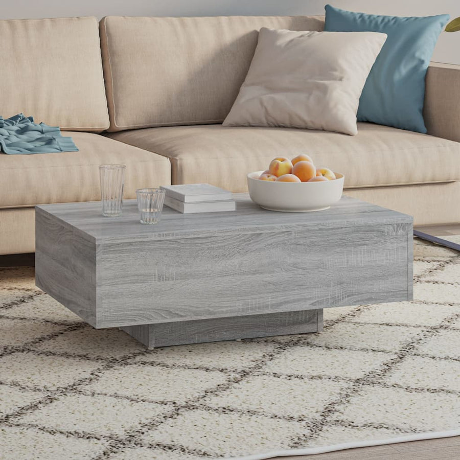 Salontafel 85x55x31 cm bewerkt hout grijs sonoma eikenkleurig 85 x 55 x 31 cm Grijs sonoma