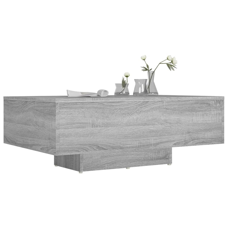 Salontafel 85x55x31 cm bewerkt hout grijs sonoma eikenkleurig 85 x 55 x 31 cm Grijs sonoma