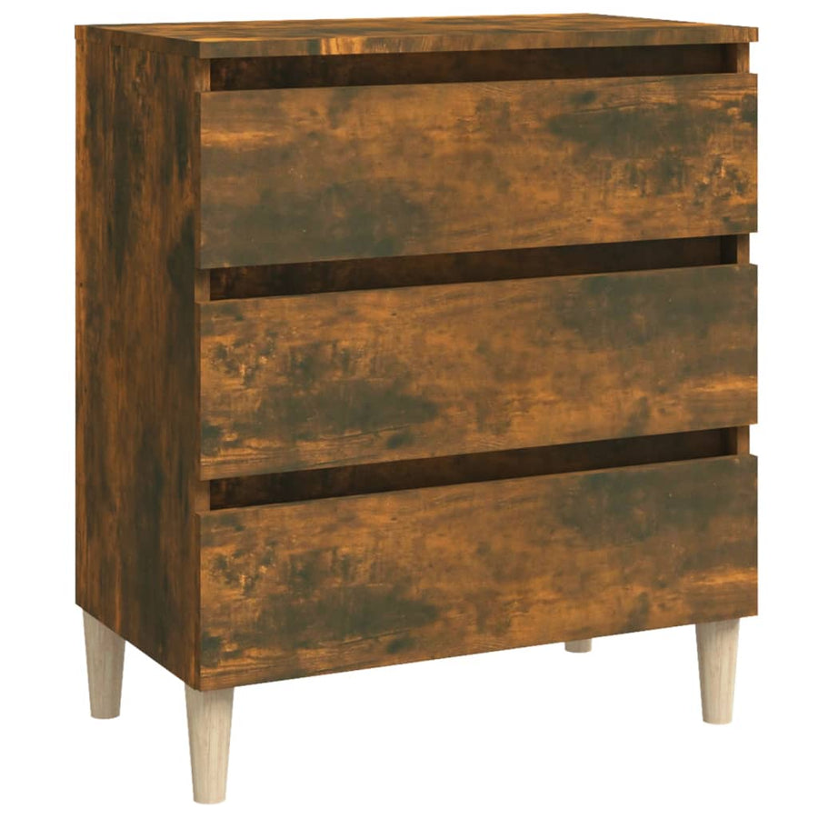 Dressoir 60X35X69 Cm Bewerkt Hout Kleurig Gerookt eiken