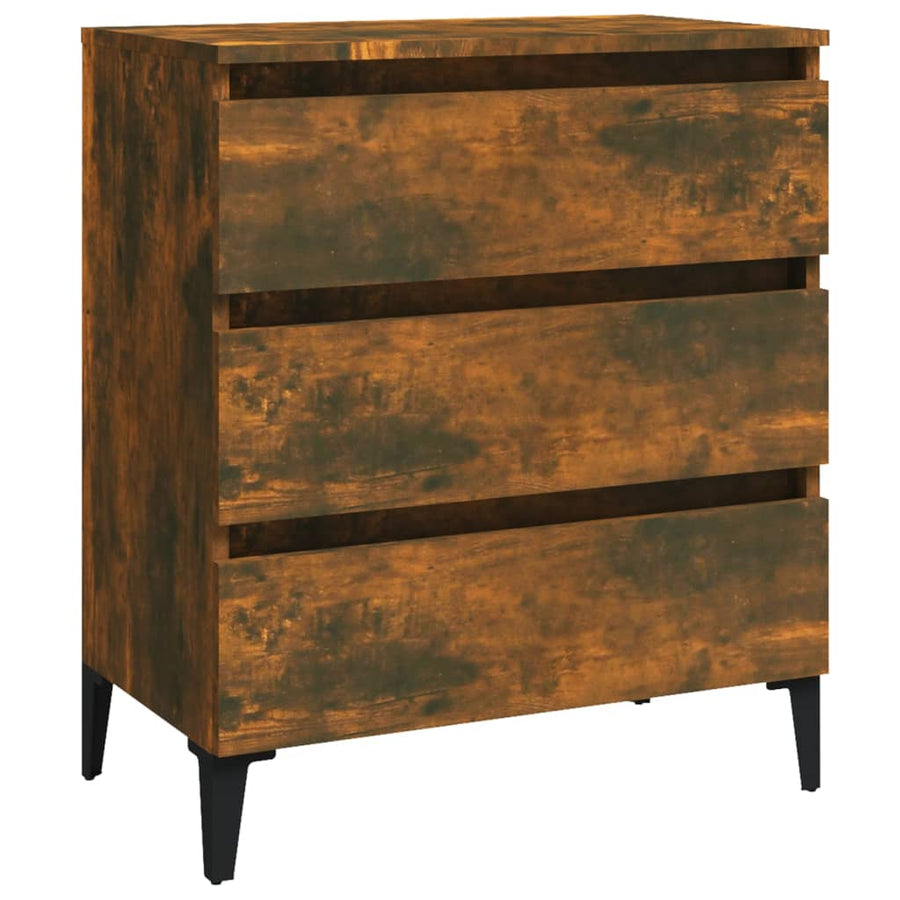 Dressoir 60X35X69 Cm Bewerkt Hout Kleurig Gerookt eiken