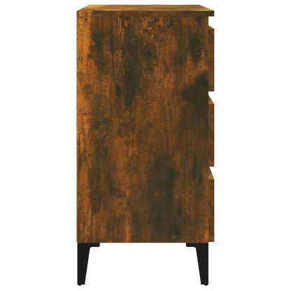 Dressoir 60X35X69 Cm Bewerkt Hout Kleurig Gerookt eiken