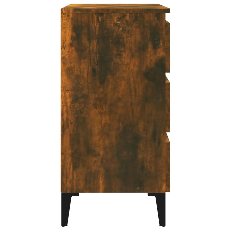Dressoir 60X35X69 Cm Bewerkt Hout Kleurig Gerookt eiken