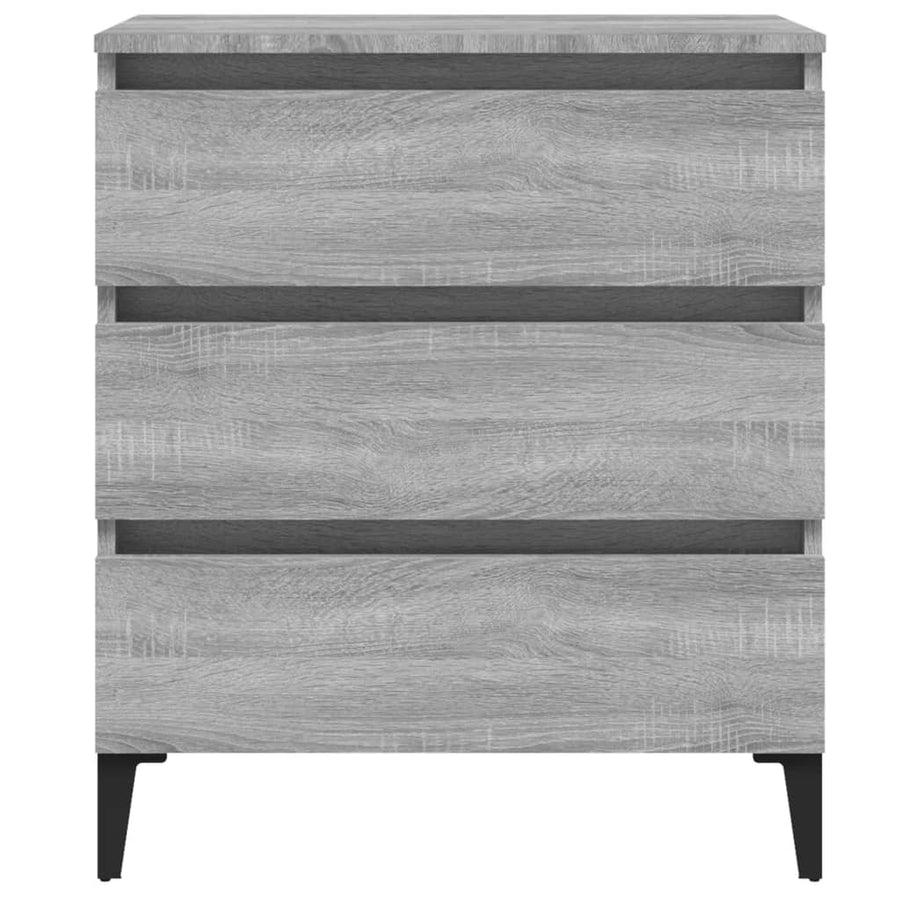 Dressoir 60X35X69 Cm Bewerkt Hout Eikenkleurig Grijs sonoma