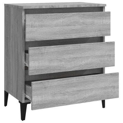 Dressoir 60X35X69 Cm Bewerkt Hout Eikenkleurig Grijs sonoma