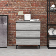 Dressoir 60x35x69 cm bewerkt hout grijs