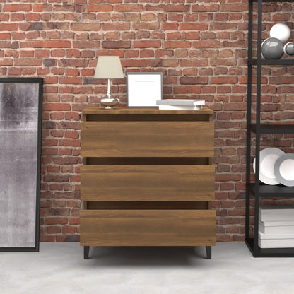 Dressoir 60x35x69 cm bewerkt hout bruin eikenkleur
