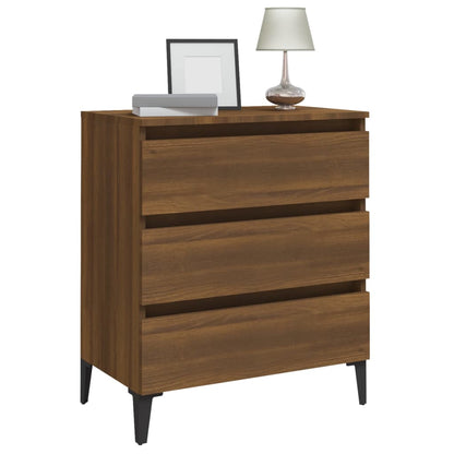 Dressoir 60x35x69 cm bewerkt hout bruin eikenkleur