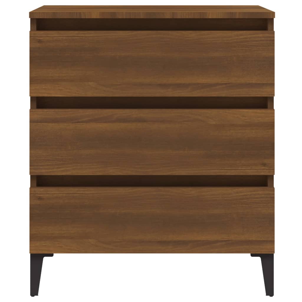 Dressoir 60x35x69 cm bewerkt hout bruin eikenkleur