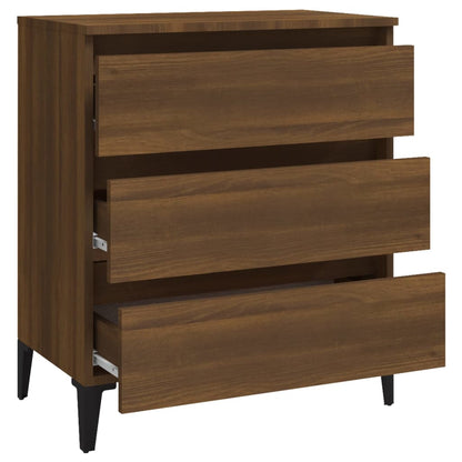 Dressoir 60x35x69 cm bewerkt hout bruin eikenkleur