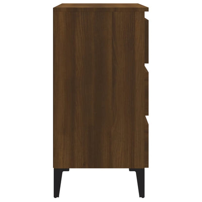 Dressoir 60x35x69 cm bewerkt hout bruin eikenkleur