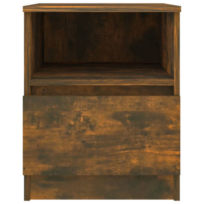 Nachtkastje 40X40X50 Cm Bewerkt Hout Kleurig 1 Gerookt eiken
