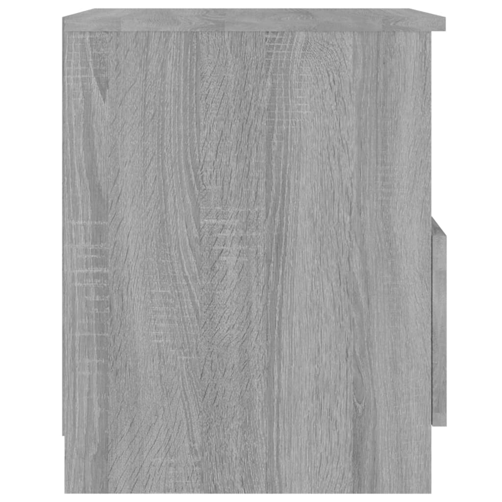 Nachtkastje 40x40x50 cm bewerkt hout grijs sonoma eikenkleurig