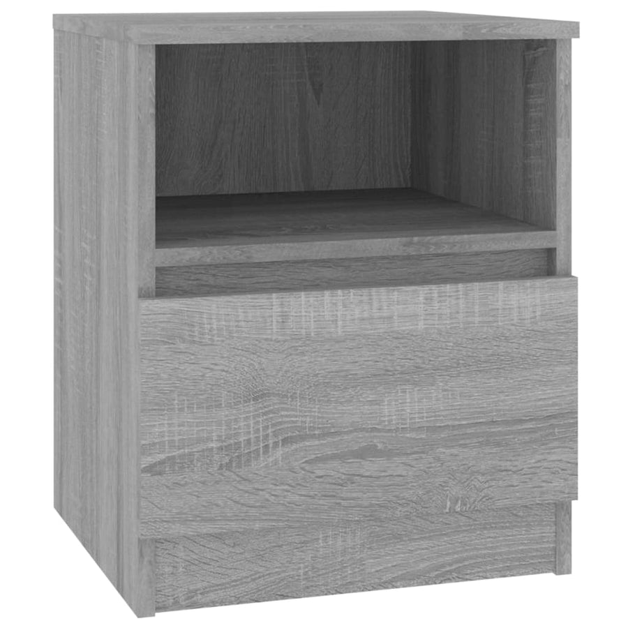 Nachtkastjes 40X40X50 Cm Bewerkt Hout Eiken 2 Grijs sonoma