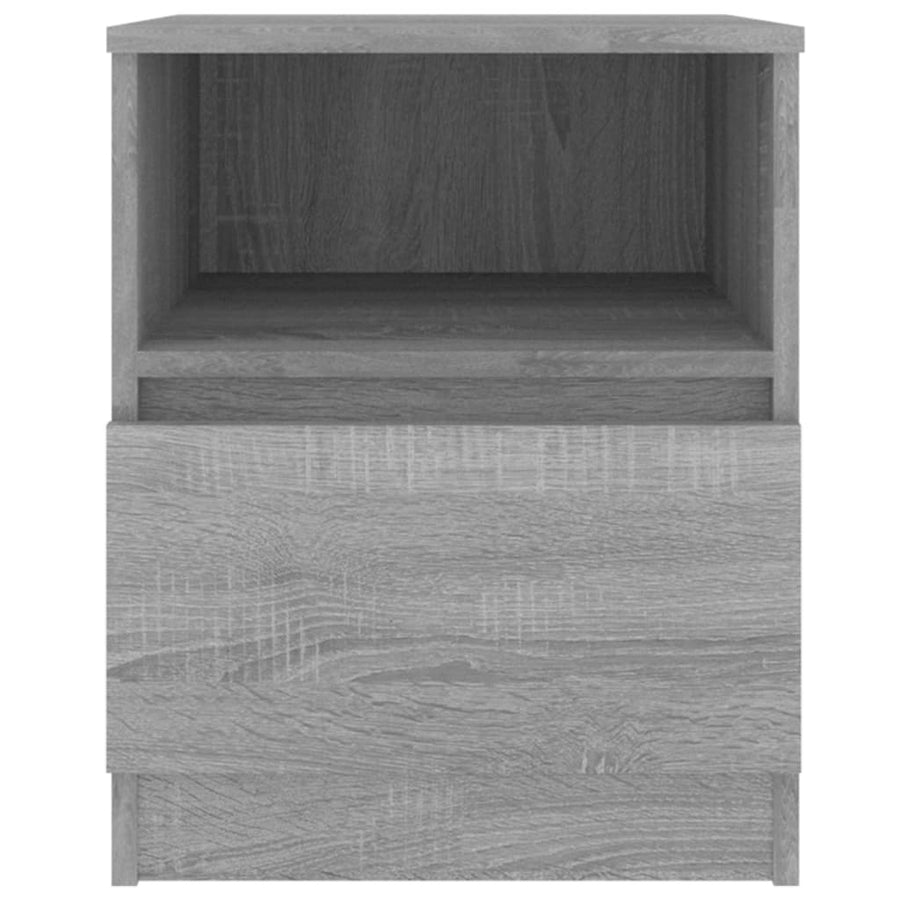 Nachtkastjes 40X40X50 Cm Bewerkt Hout Eiken 2 Grijs sonoma