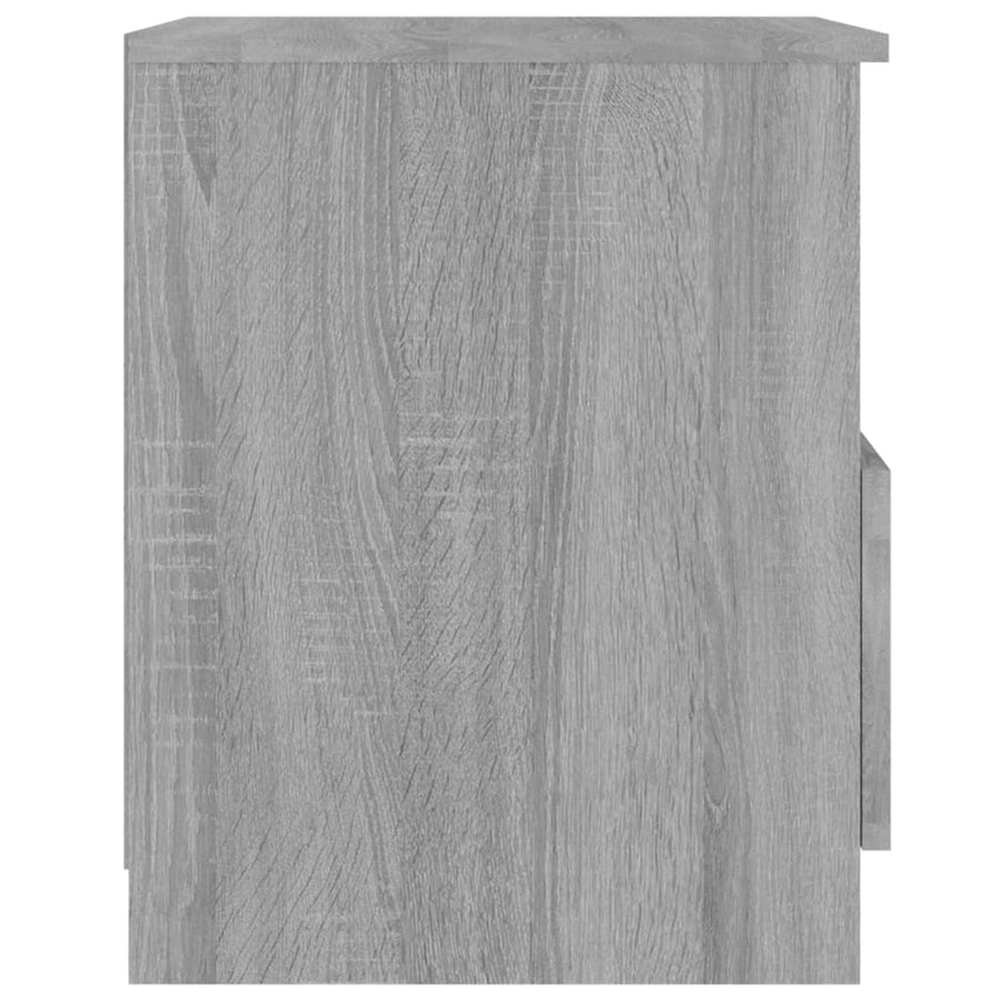 Nachtkastjes 40X40X50 Cm Bewerkt Hout Eiken 2 Grijs sonoma