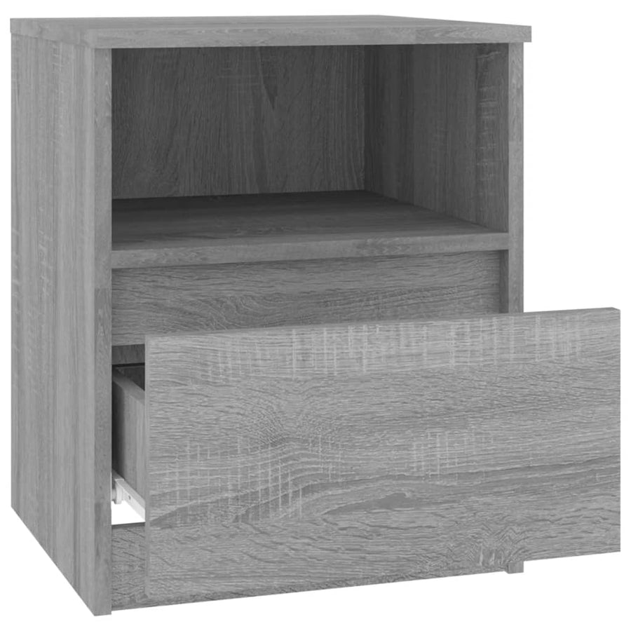 Nachtkastjes 40X40X50 Cm Bewerkt Hout Eiken 2 Grijs sonoma