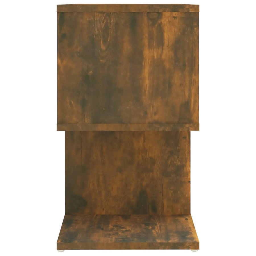 Nachtkastje 50X30X5,5 Cm Bewerkt Hout Kleurig 1 Gerookt eiken
