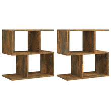 Nachtkastjes 2 St 50X30X51,5 Cm Bewerkt Hout Gerookt Eikenkleur