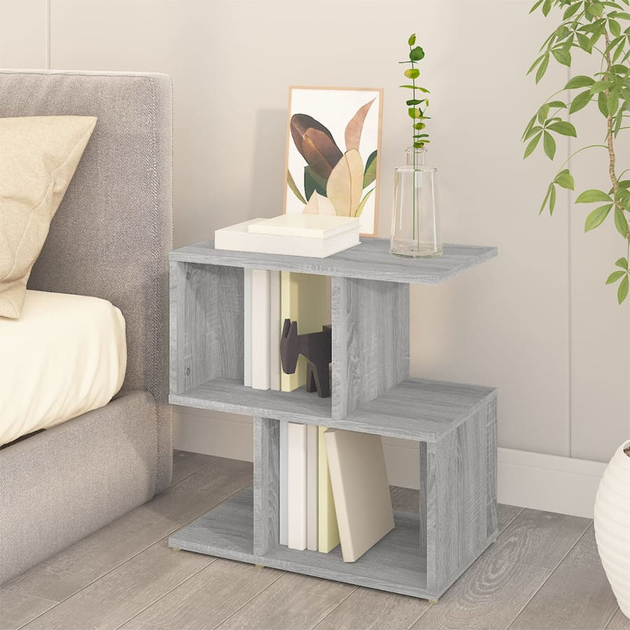 Nachtkastjes 50X30X51,5 Cm Bewerkt Hout Eiken 2 Grijs sonoma