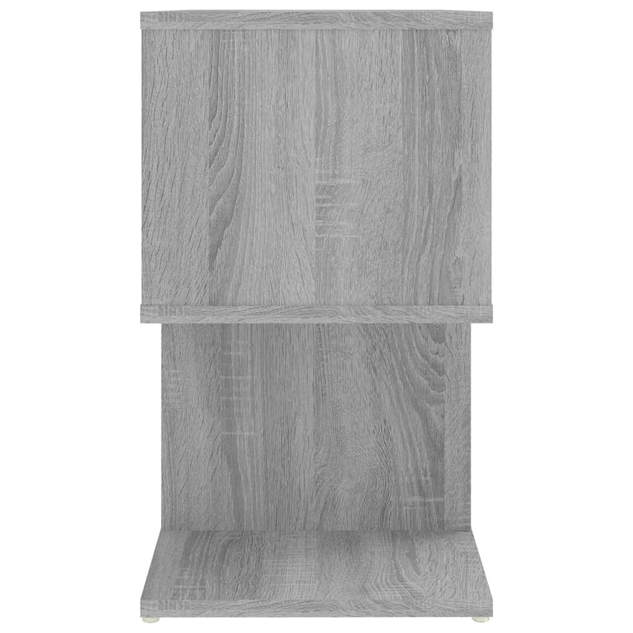 Nachtkastjes 50X30X51,5 Cm Bewerkt Hout Eiken 2 Grijs sonoma