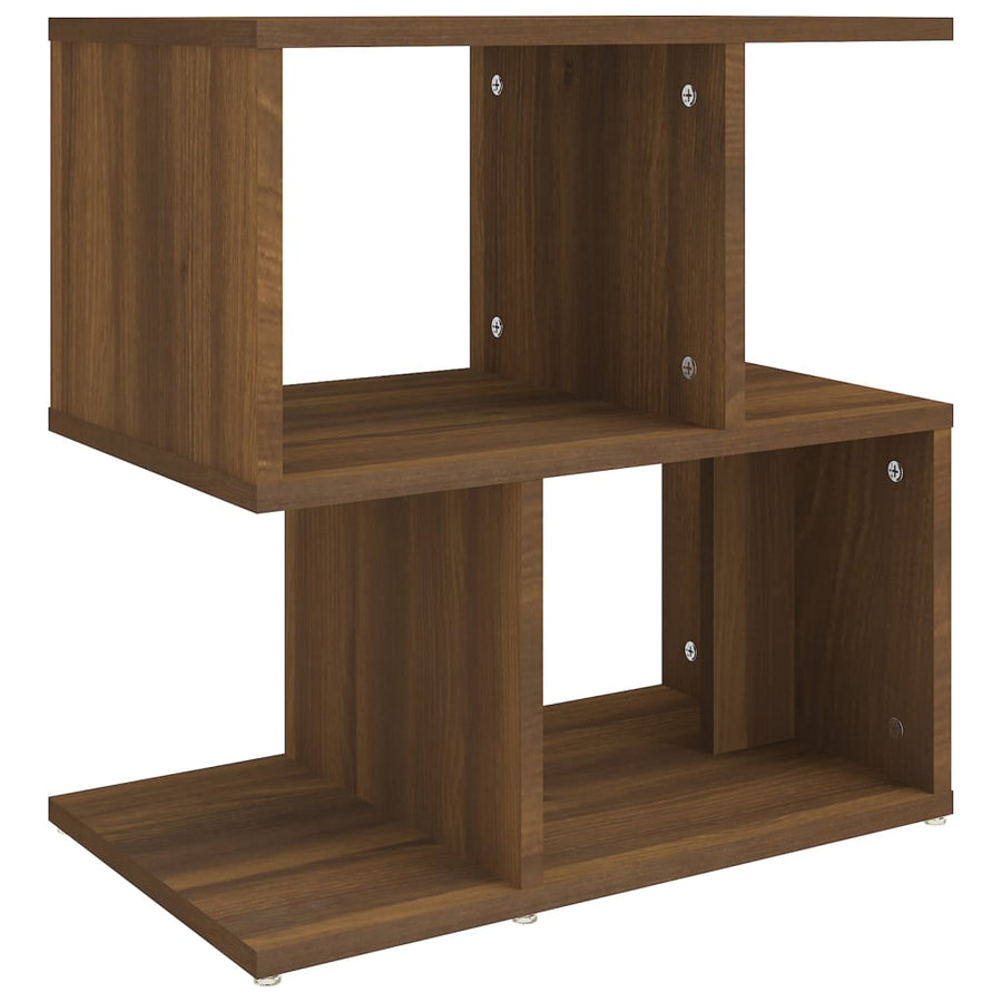 Nachtkastje 50X30X51,5 Cm Bewerkt Hout Bruineikenkleurig bruin eikenkleur