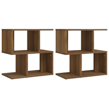 Nachtkastjes 2 St 50X30X51,5 Cm Bewerkt Hout Bruineikenkleurig bruin eikenkleur