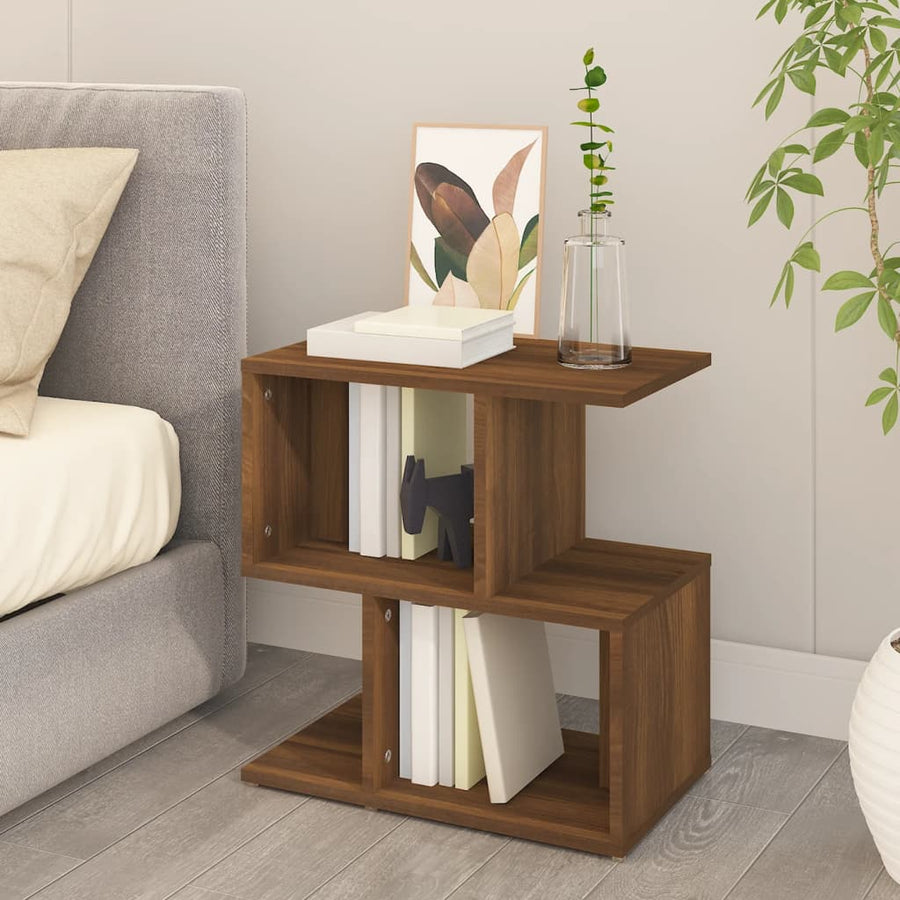 Nachtkastjes 2 St 50X30X51,5 Cm Bewerkt Hout Bruineikenkleurig bruin eikenkleur