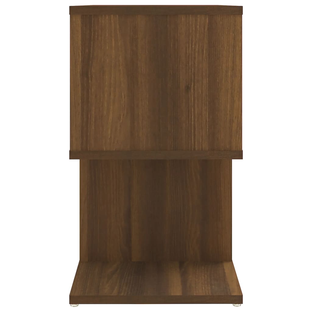 Nachtkastjes 2 St 50X30X51,5 Cm Bewerkt Hout Bruineikenkleurig bruin eikenkleur