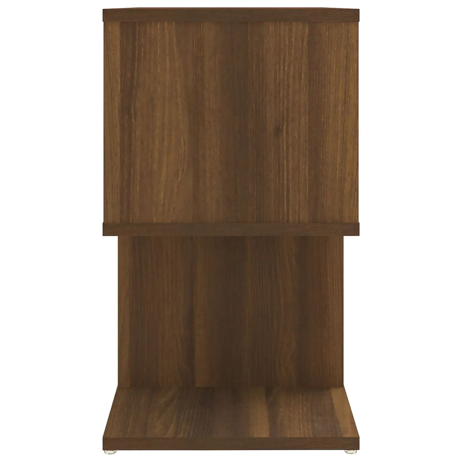 Nachtkastjes 2 St 50X30X51,5 Cm Bewerkt Hout Bruineikenkleurig bruin eikenkleur
