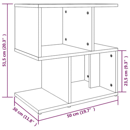 Nachtkastjes 2 St 50X30X51,5 Cm Bewerkt Hout Bruineikenkleurig bruin eikenkleur