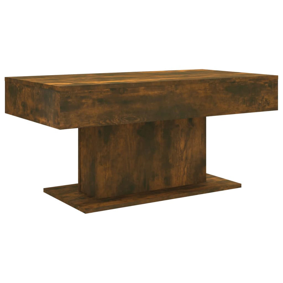 Salontafel 96x50x45 cm bewerkt hout gerookt eikenkleurig Gerookt eiken