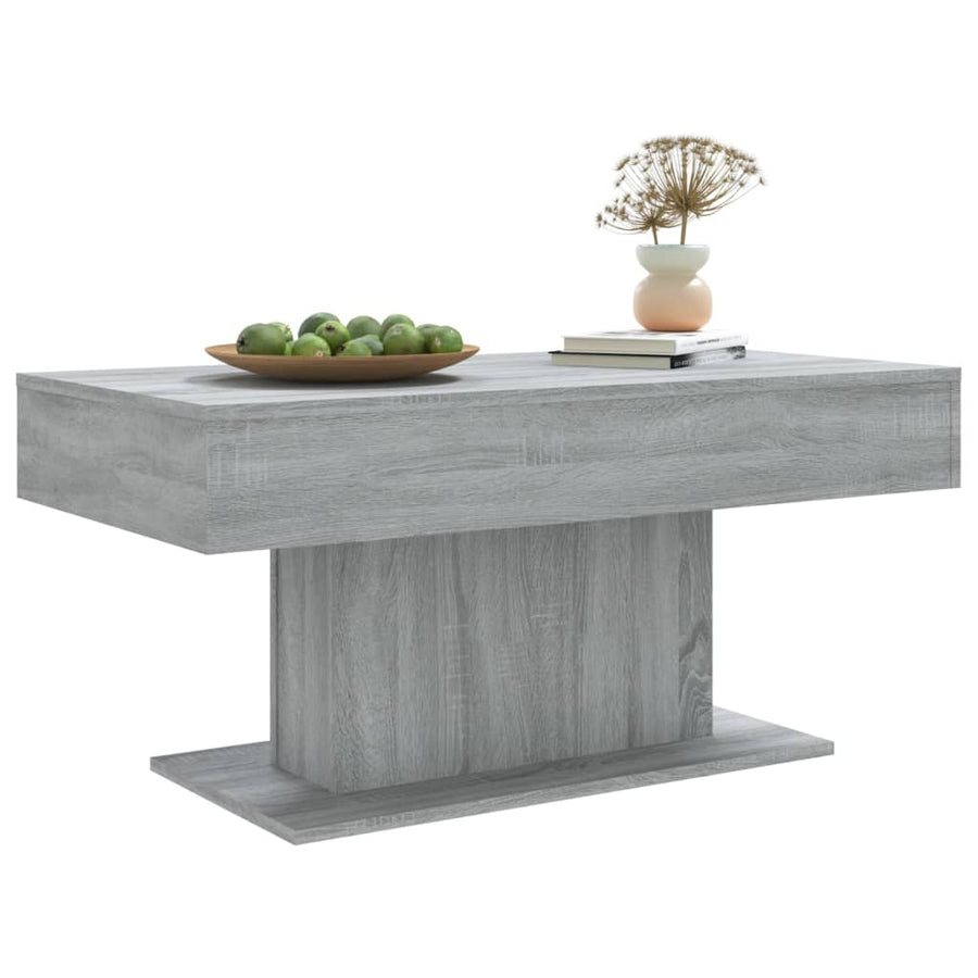 Salontafel 96x50x45 cm bewerkt hout grijs sonoma eikenkleurig Grijs sonoma