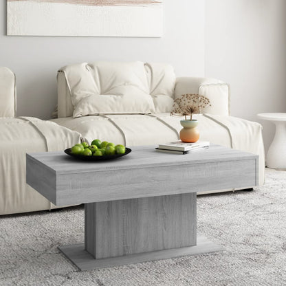 Salontafel 96x50x45 cm bewerkt hout grijs sonoma eikenkleurig Grijs sonoma