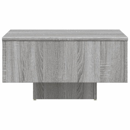 Salontafel 60X60X3,5 Cm Bewerkt Hout Eikenkleurig Grijs sonoma