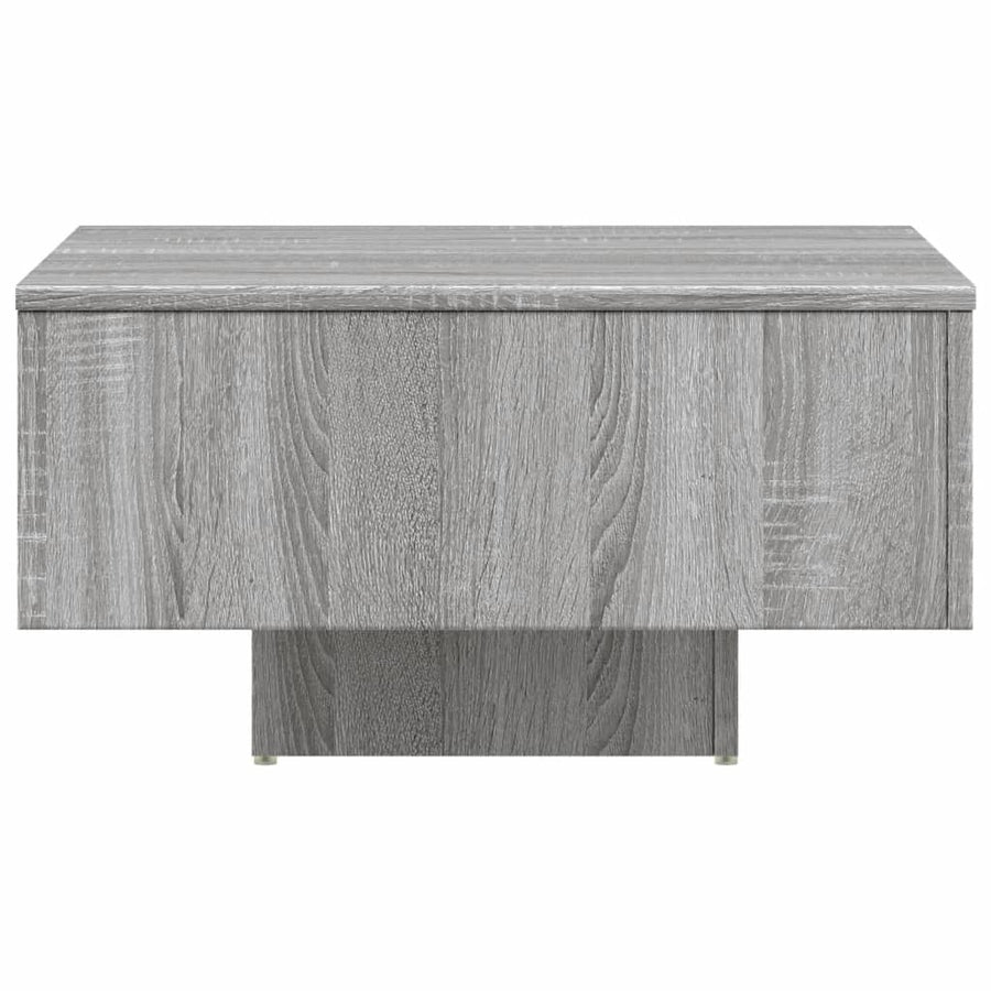 Salontafel 60X60X3,5 Cm Bewerkt Hout Eikenkleurig Grijs sonoma
