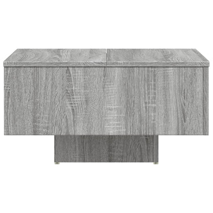 Salontafel 60X60X3,5 Cm Bewerkt Hout Eikenkleurig Grijs sonoma