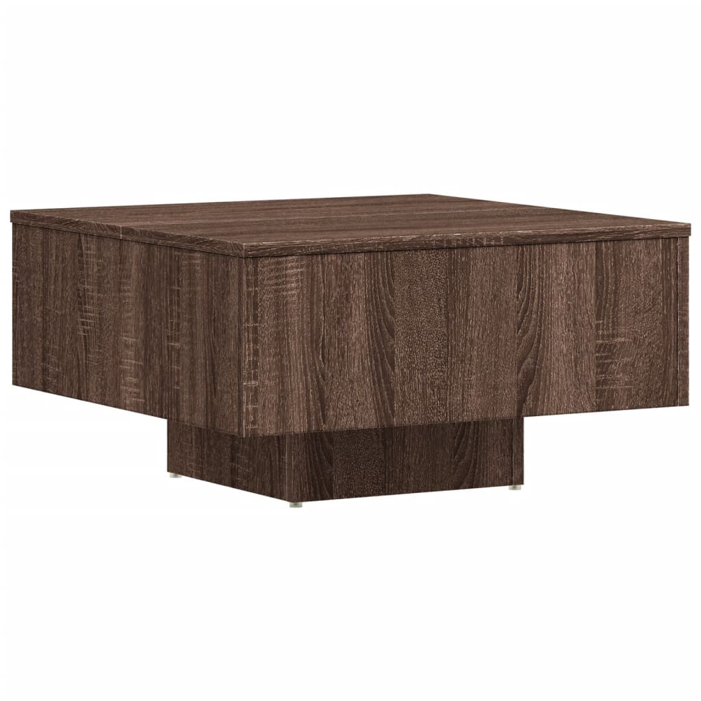 Salontafel 60X60X31,5 Cm Bewerkt Hout bruin eikenkleur