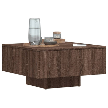Salontafel 60X60X31,5 Cm Bewerkt Hout bruin eikenkleur