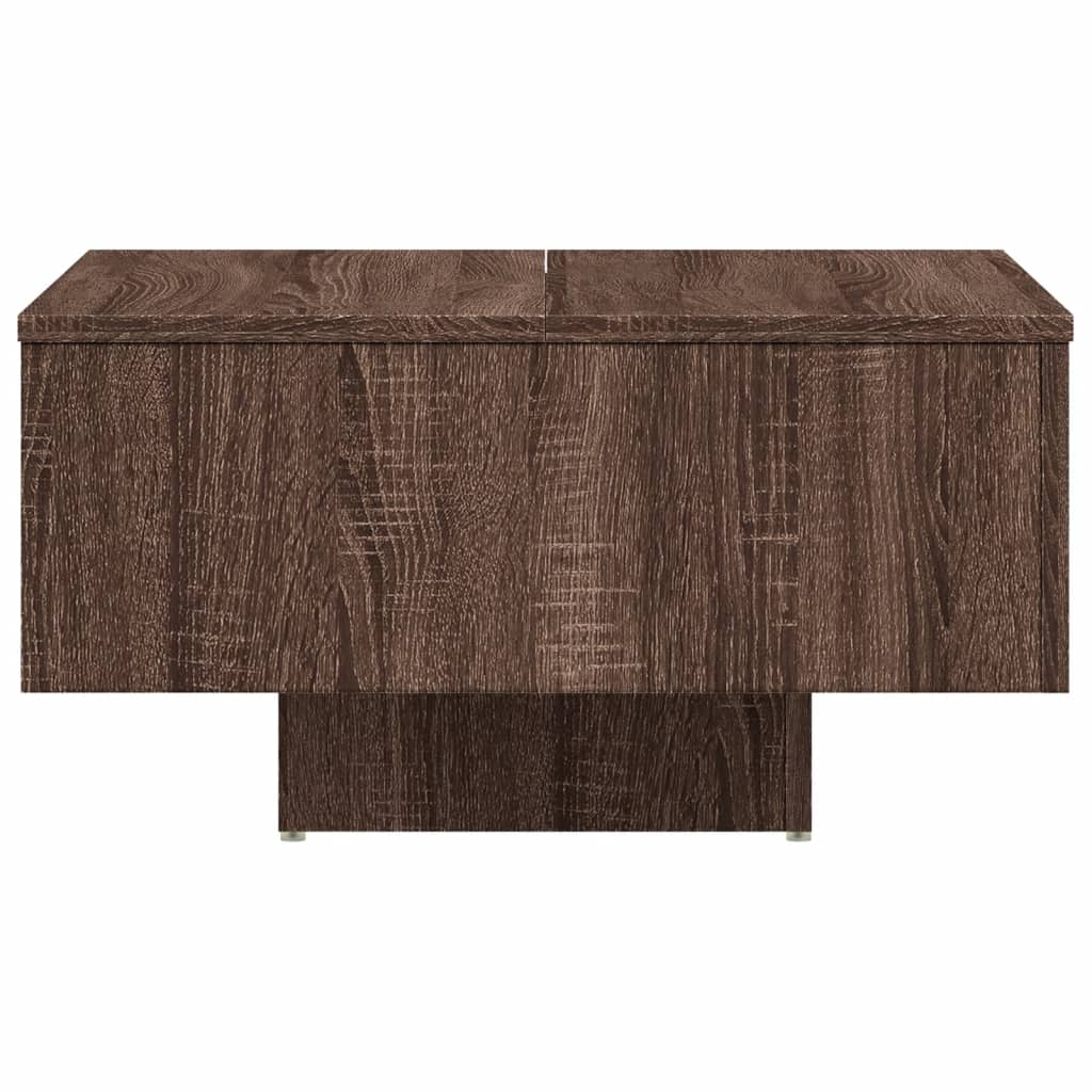 Salontafel 60X60X31,5 Cm Bewerkt Hout bruin eikenkleur