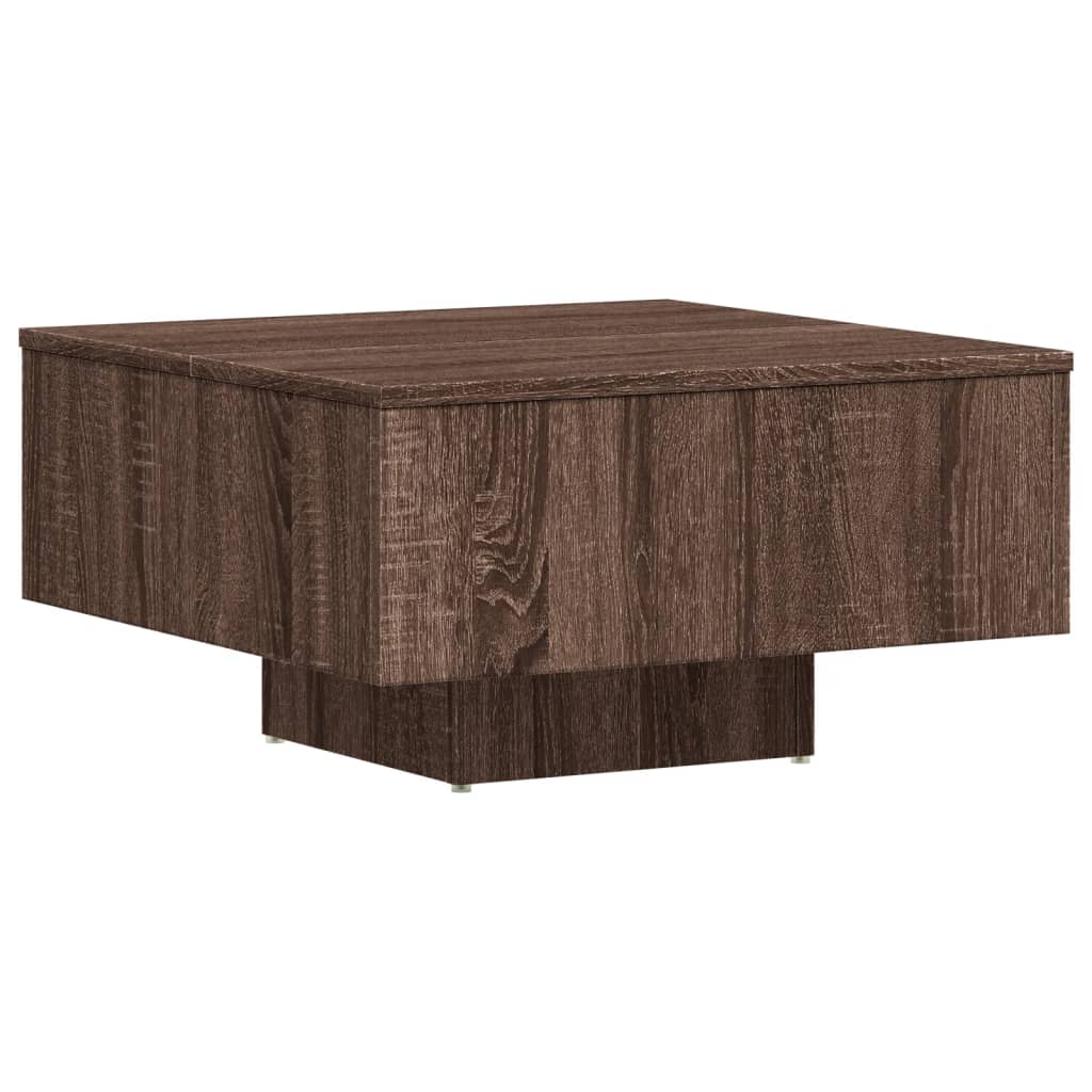 Salontafel 60X60X31,5 Cm Bewerkt Hout bruin eikenkleur