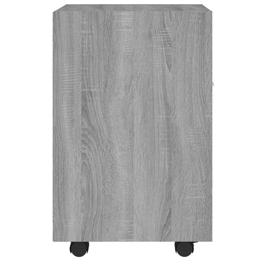 Bijzetkast Met Wielen 33X38X60 Cm Bewerkt Hout Grijs sonoma