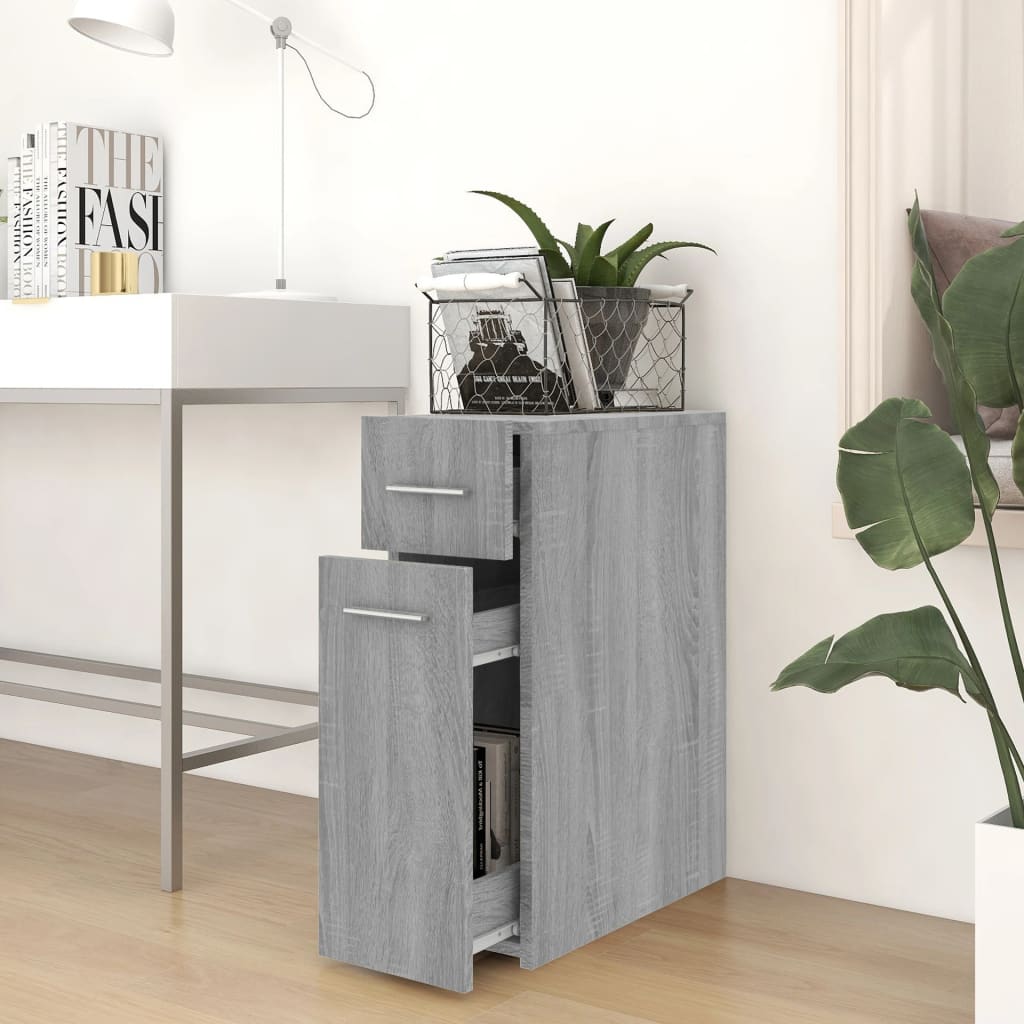 Apothekerskast 20X45,5X60 Cm Bewerkt Hout Eiken Grijs sonoma