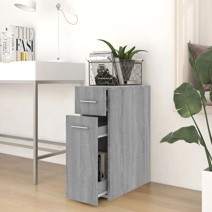 Apothekerskast 20X45,5X60 Cm Bewerkt Hout Eiken Grijs sonoma