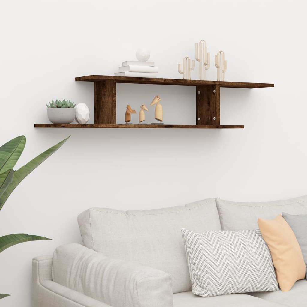 Tv-Wandschap 25X8X23 Cm Bewerkt Hout Kleurig Gerookt eiken