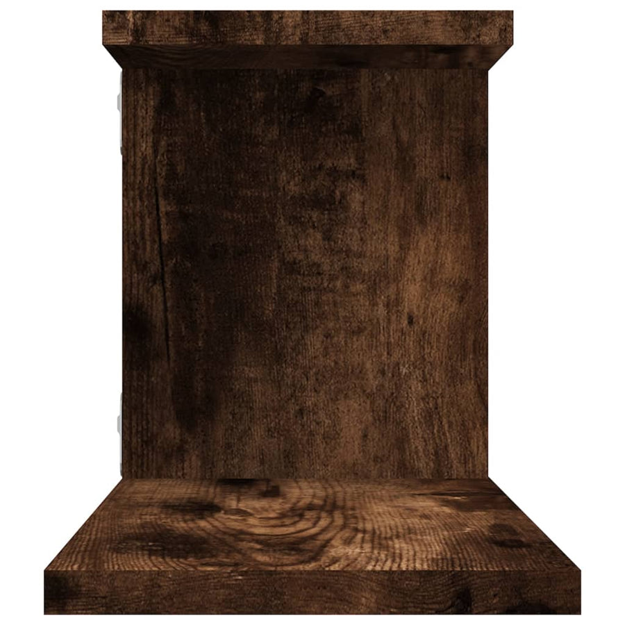Tv-Wandschap 25X8X23 Cm Bewerkt Hout Kleurig Gerookt eiken