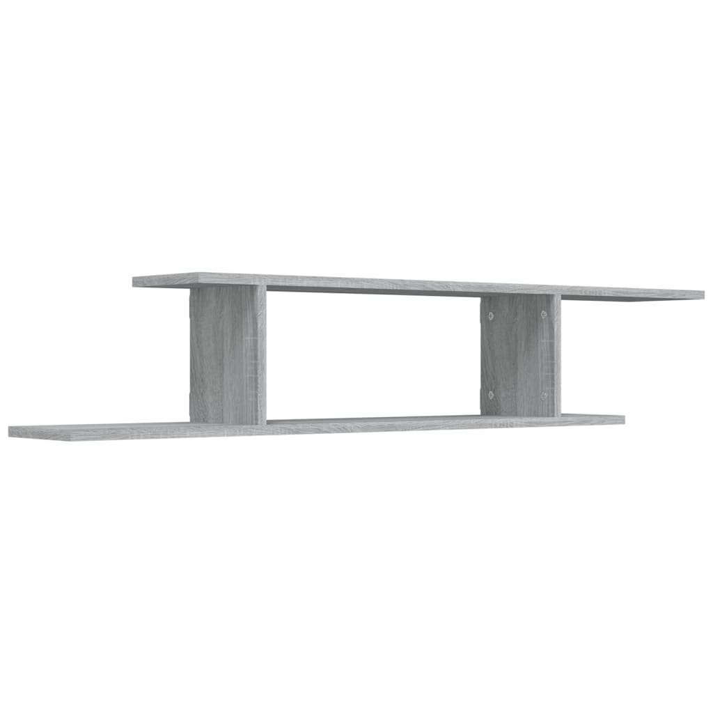 Tv-Wandschap 25X8X23 Cm Bewerkt Hout Eikenkleur Grijs sonoma