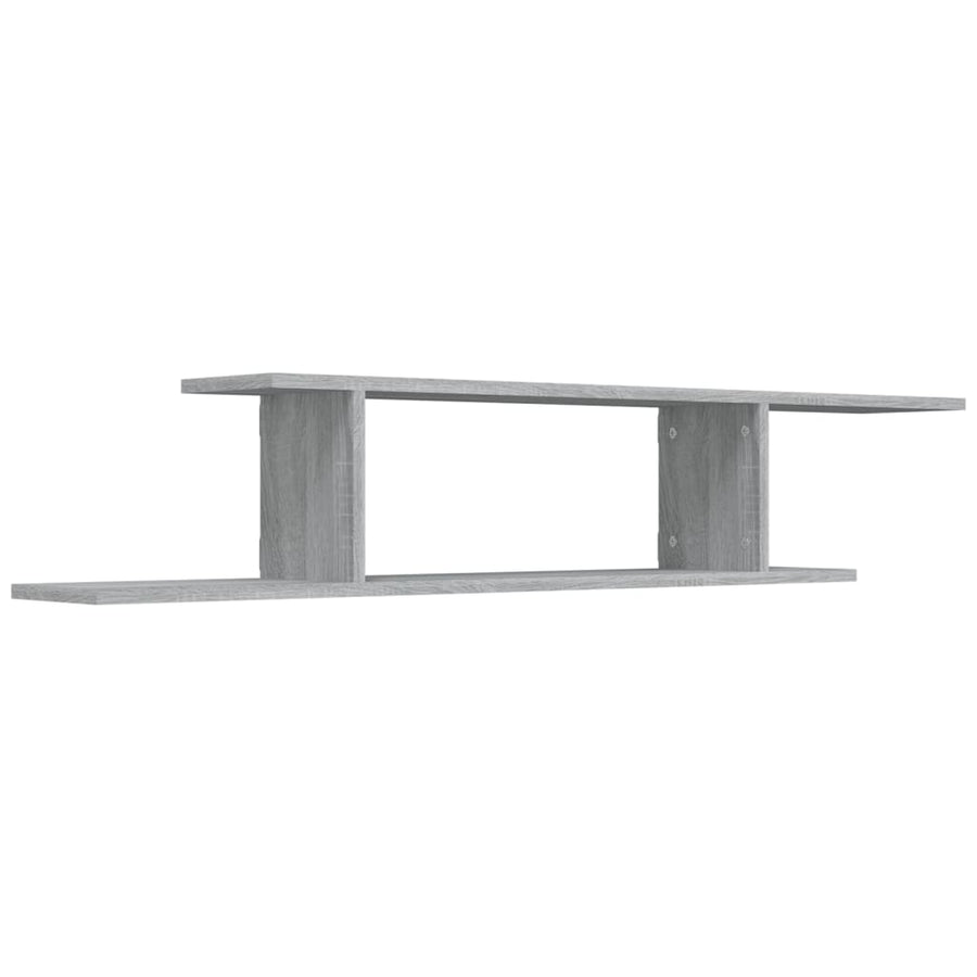Tv-Wandschap 25X8X23 Cm Bewerkt Hout Eikenkleur Grijs sonoma
